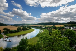 Vistas del río Weser desde el castillo